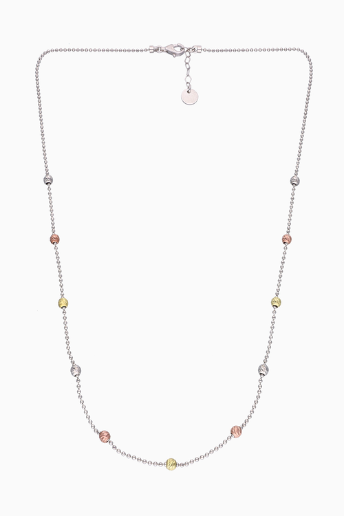 Minimal Multi-Colour Zircon Casual Silver Necklace