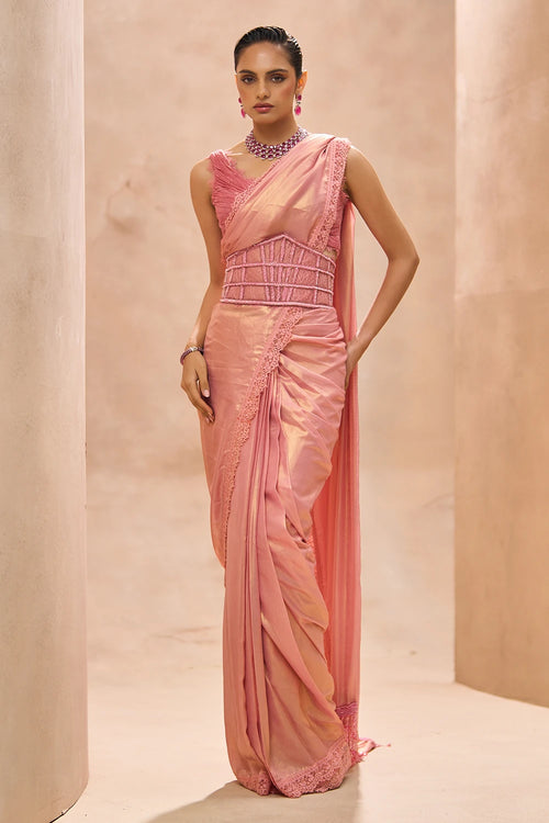 Ivy Pre-Stitched Saree With Corset Belt Set