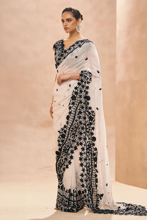 Alma Embellished Pre-Stitched Saree Set