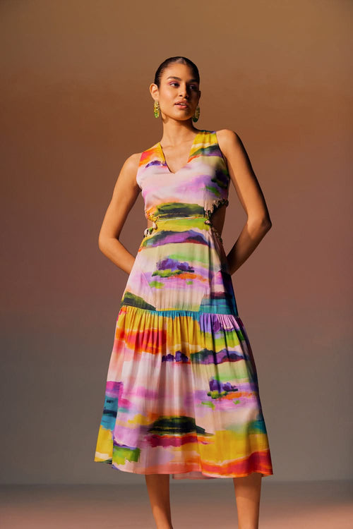 Isabelle Midi Sunset Dress