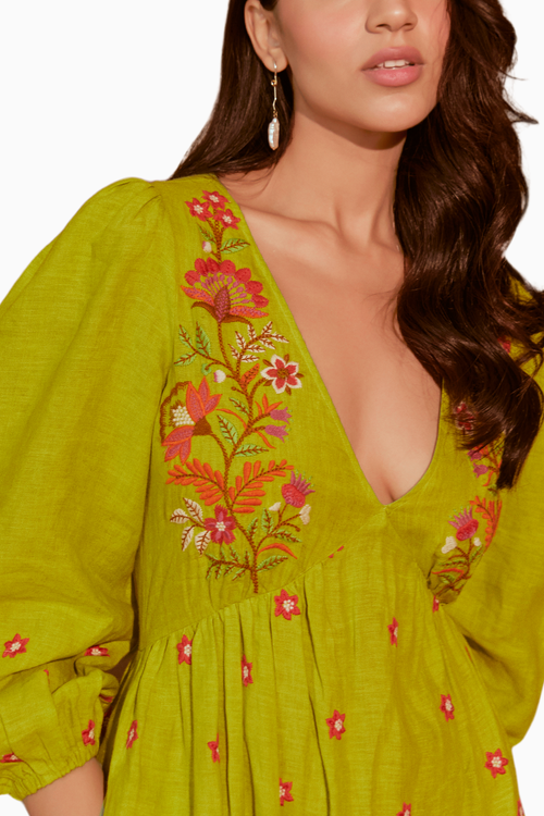 Green Eva Midi Dress