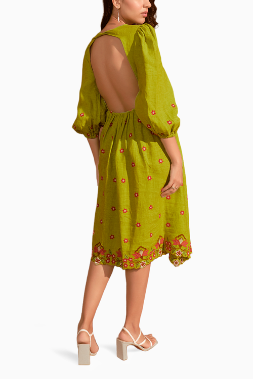 Green Eva Midi Dress