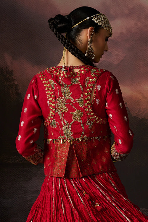 Noor Deep Red Gilet