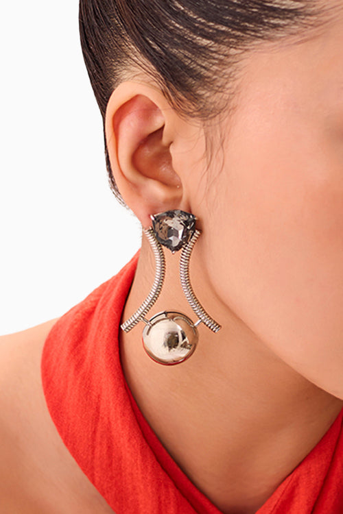 Aster Gemstone Silver Earrings