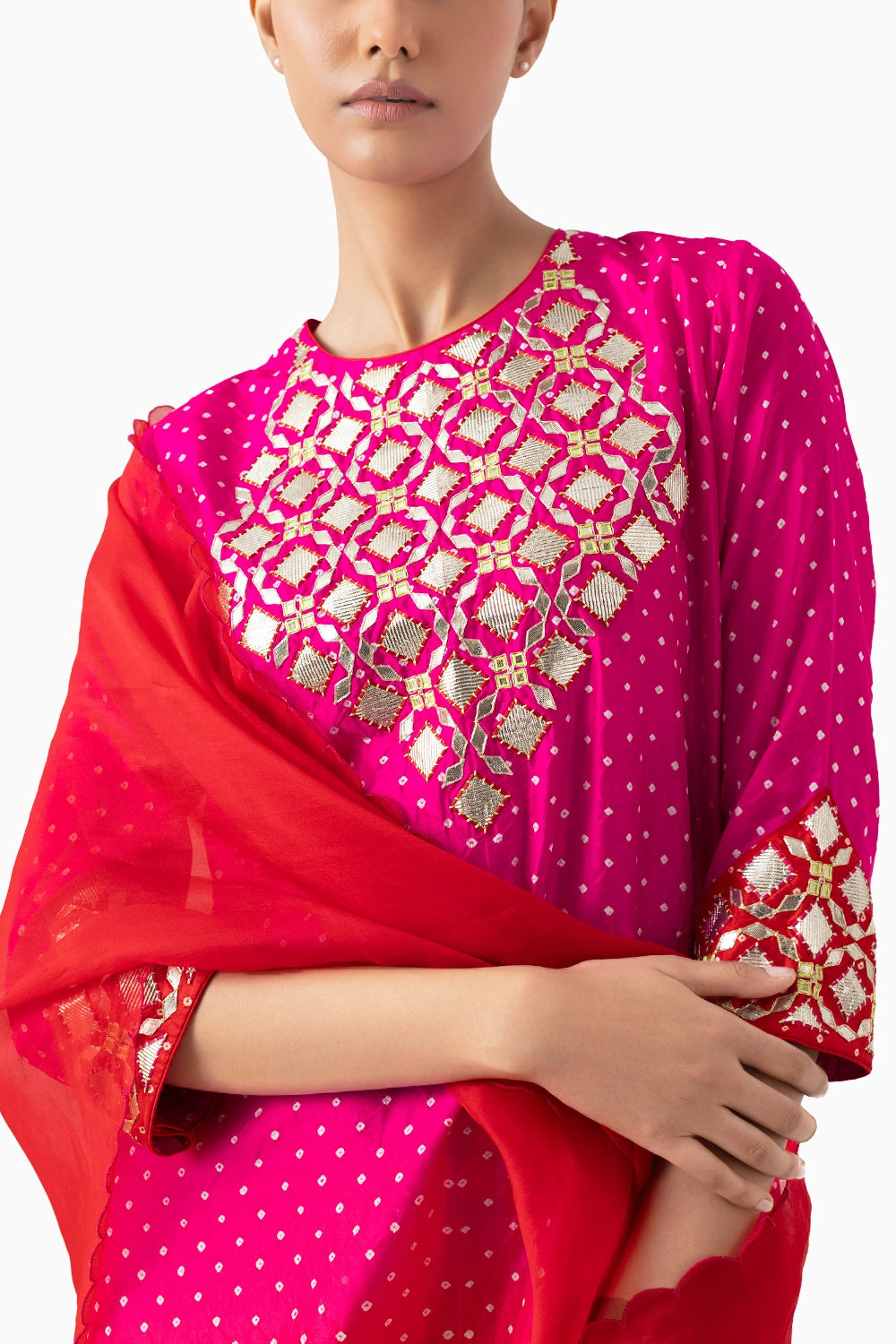 Red Rani Rafi Suit Set