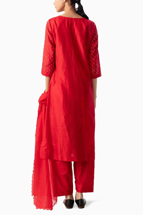 Red Chevron Suit Set