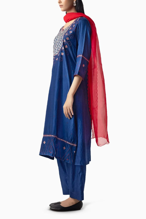 Blue Aish Suit Set