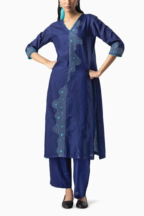 Blue Abstract Suit Set