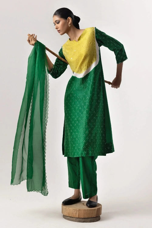 Green Siya Suit Set