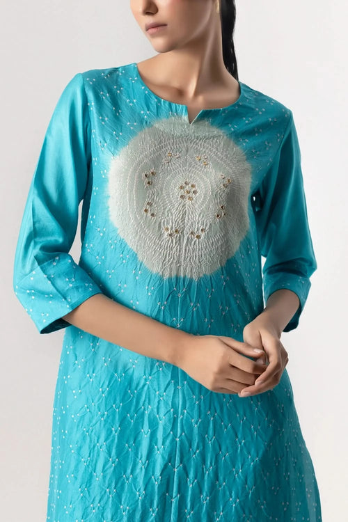 Sky Blue Circle Suit Set