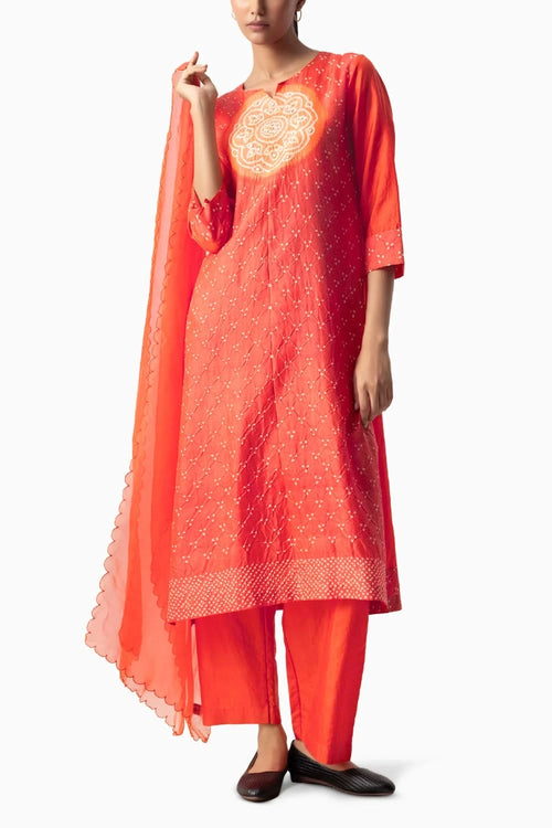 Orange Circle Suit Set