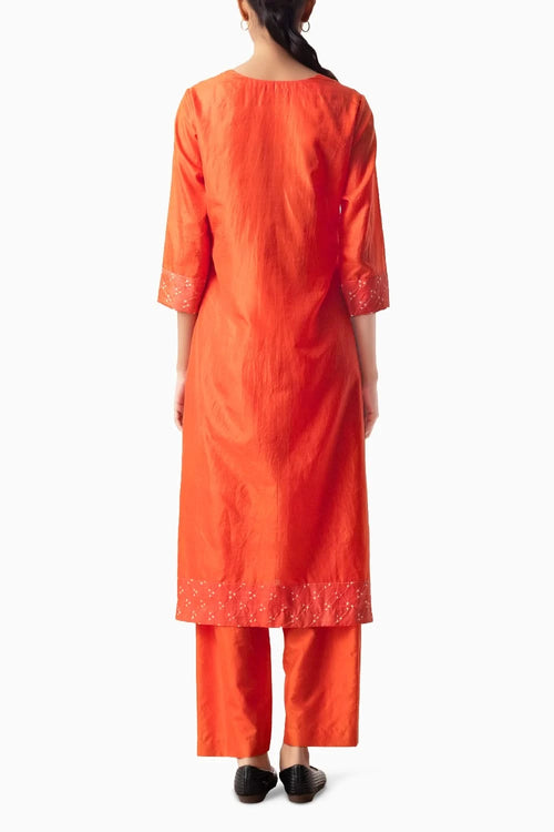 Orange Circle Suit Set