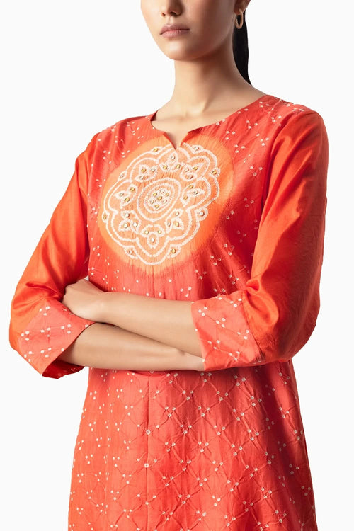 Orange Circle Suit Set