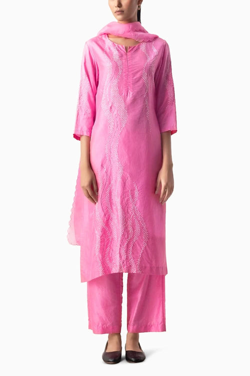 Baby Pink Waves Suit Set