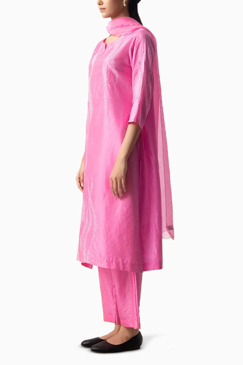 Baby Pink Waves Suit Set