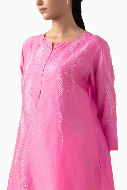 Baby Pink Waves Suit Set