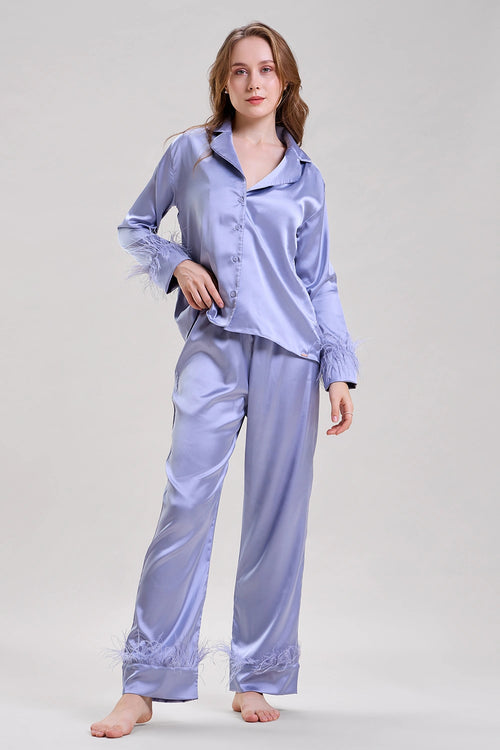Tiffany Blue Feather Nightwear Set