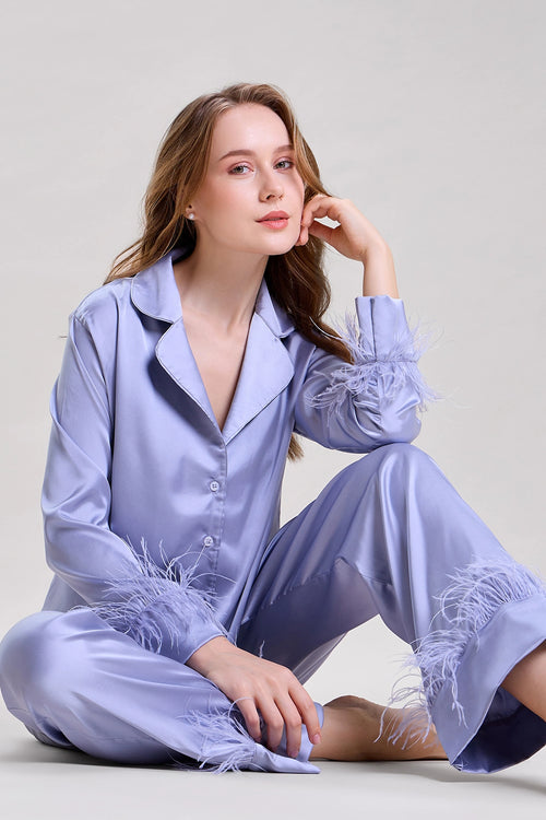 Tiffany Blue Feather Nightwear Set