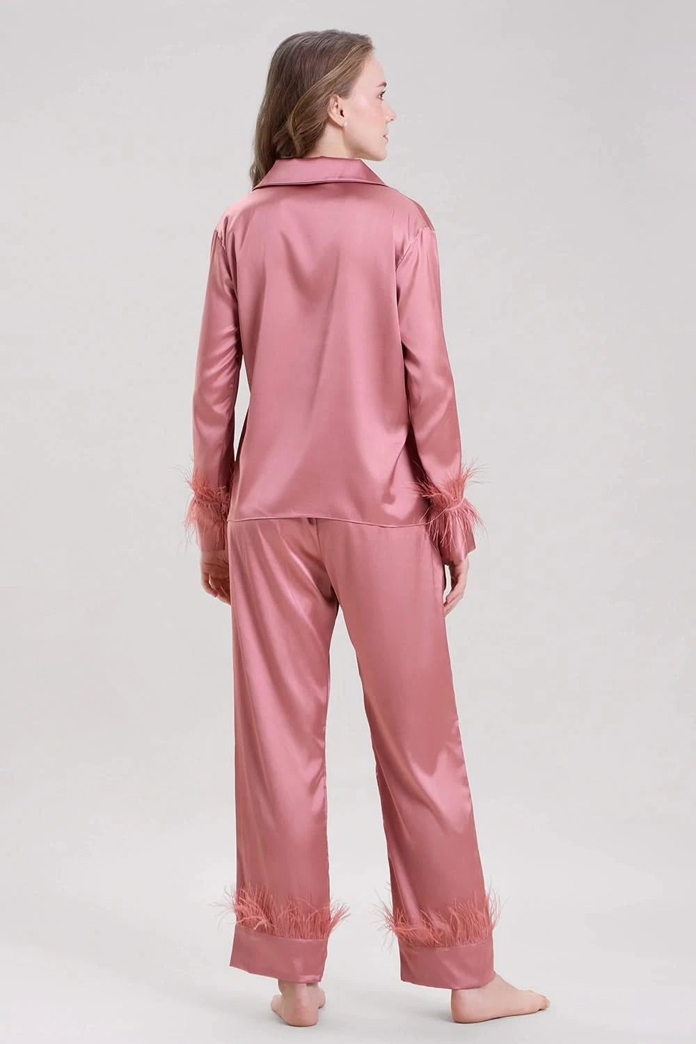 Blush Pink Feather Nightwear Set