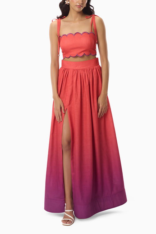 Alyssa Crop Top and Long Skirt
