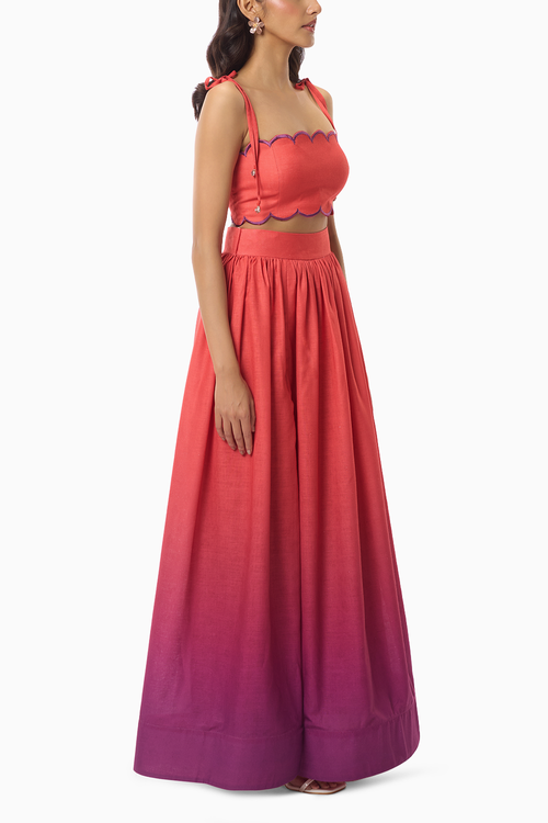 Alyssa Crop Top and Long Skirt