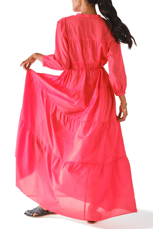 Nimrat Linen Loose Fit Tiered Dress