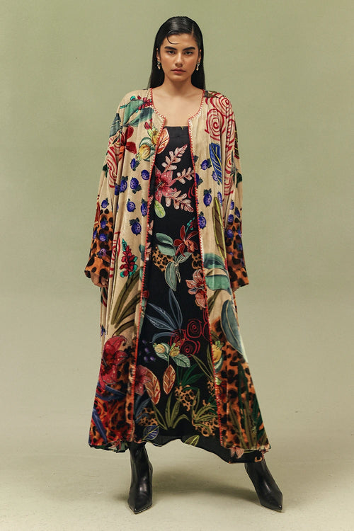 Demi Wildflower Long Poncho