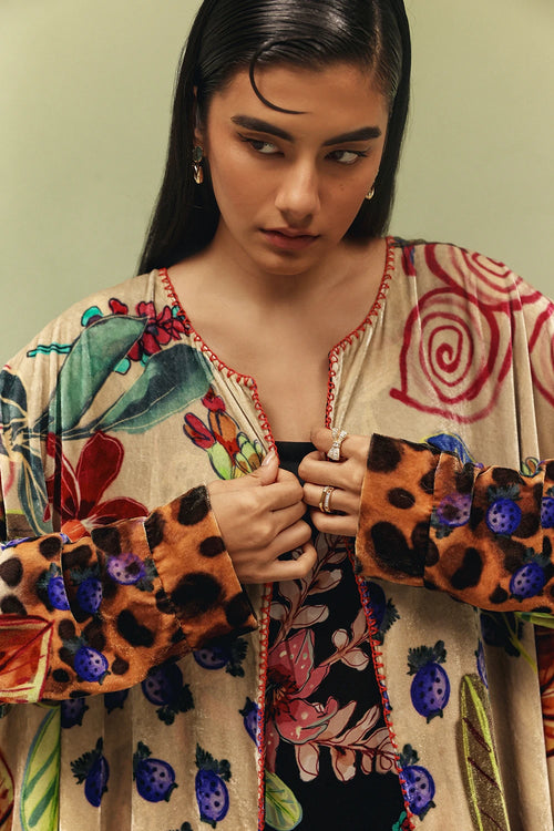 Demi Wildflower Long Poncho