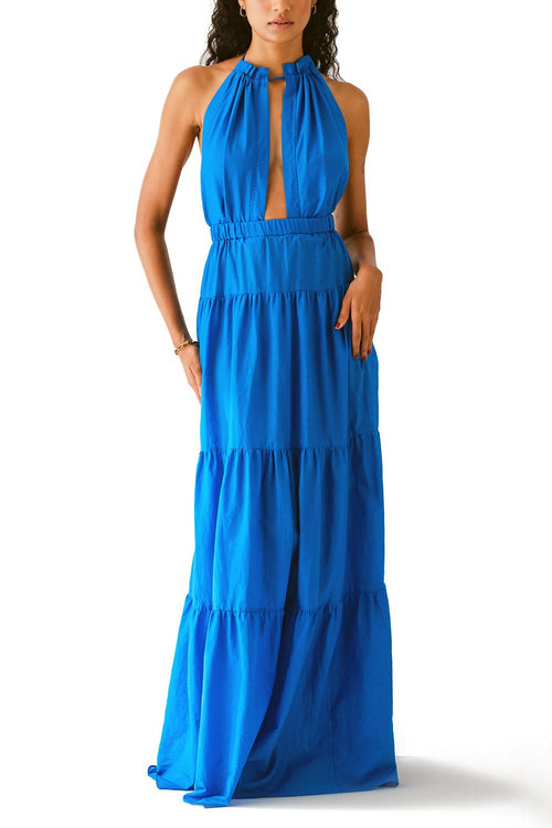 Noor Halter Neck Tiered Dress