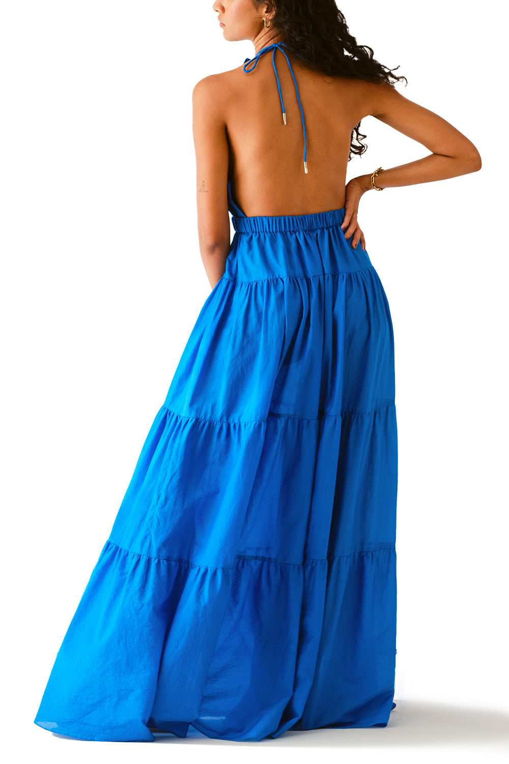 Noor Halter Neck Tiered Dress