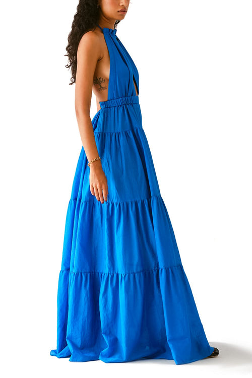 Noor Halter Neck Tiered Dress