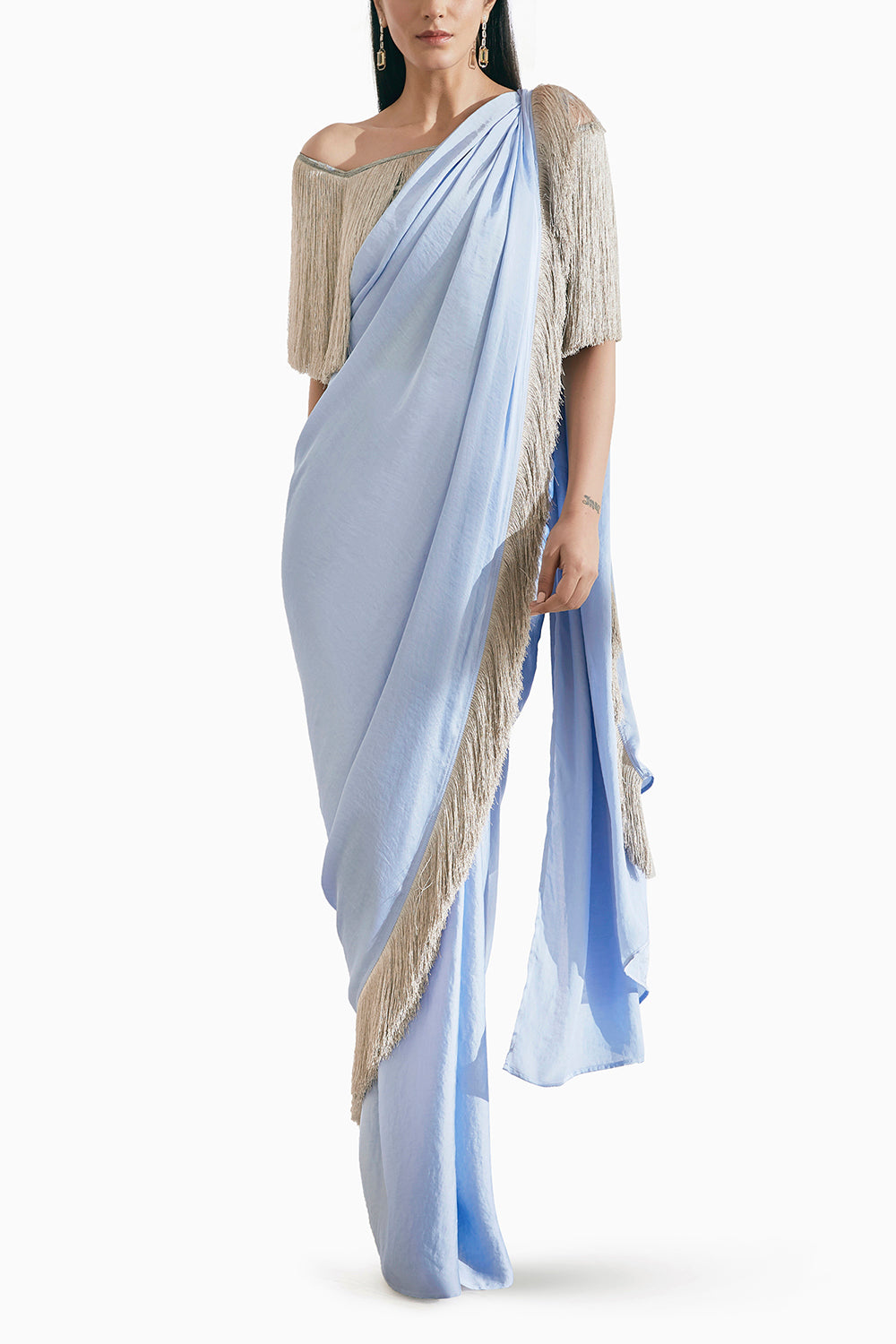 Noor Fringe Sari