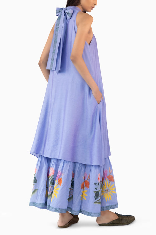 Blue Nordic Scarf Dress