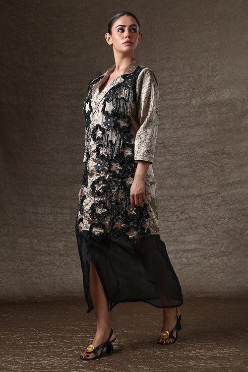 Nova Broze Black Blazer Dress