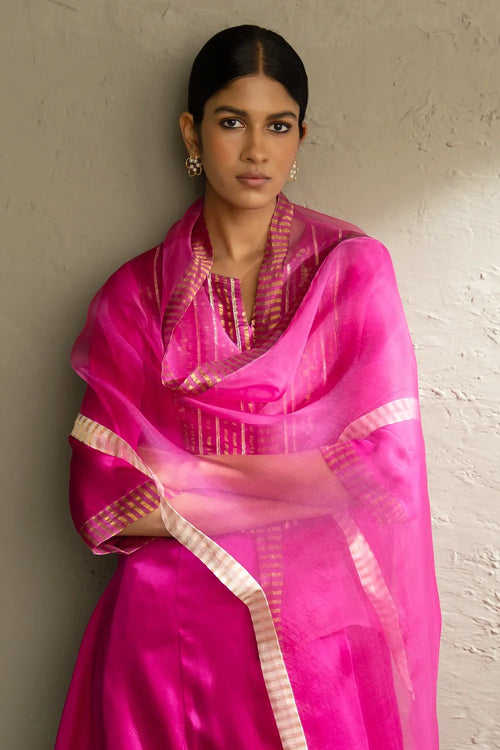Ojas Flared Short Kurta with Salwar