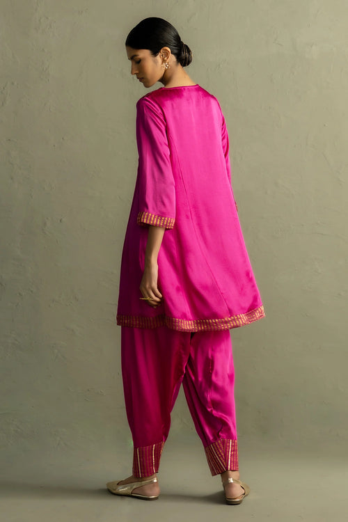 Ojas Flared Short Kurta with Salwar