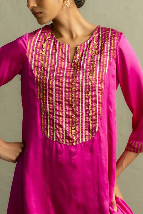 Ojas Flared Short Kurta with Salwar