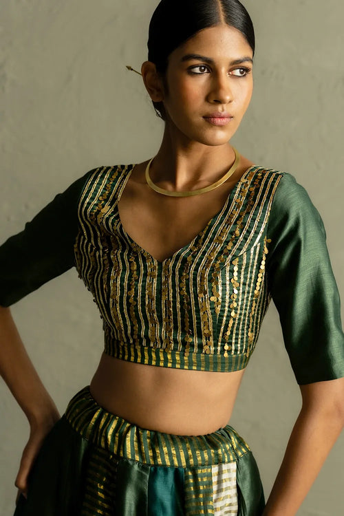 Ojas Emerald Lehenga Set
