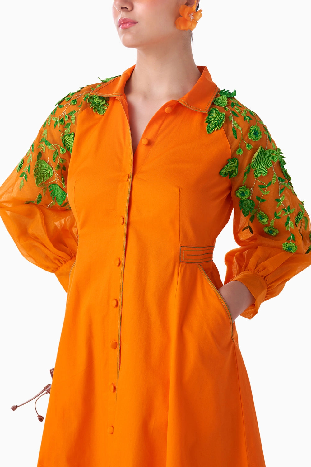 Sunset Orange Mimosa Dress