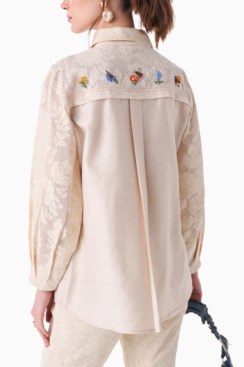 Ivory Hydrangea Shirt