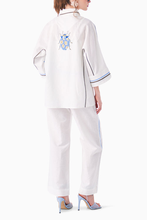 White Fein Co-ord Set
