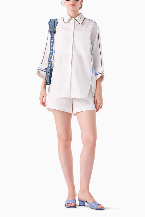 White Fein Set with Shorts