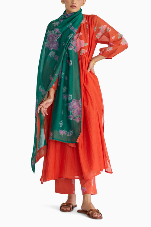 Orange Kurta Set