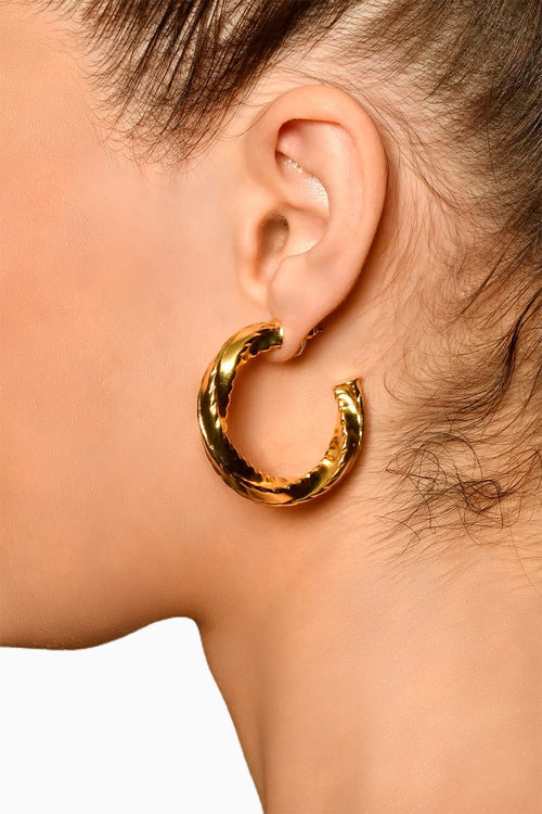 Oro Texture Hoops