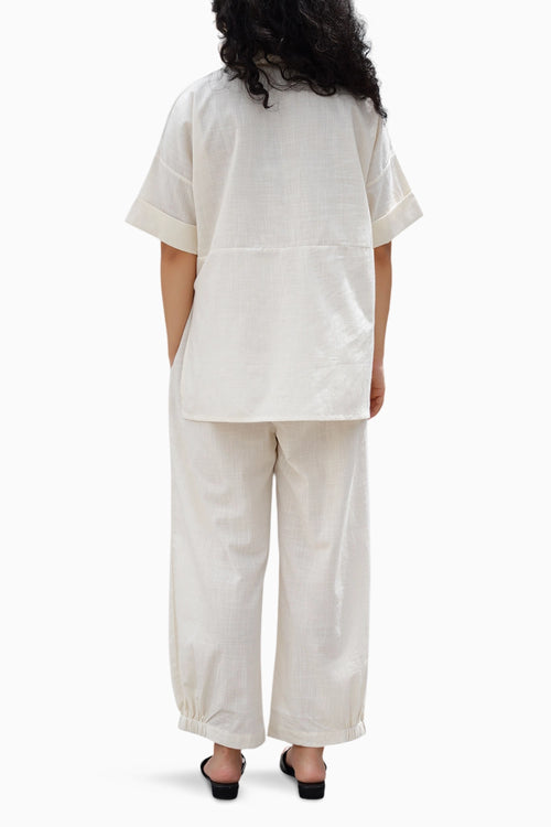 Oatmeal Ekin Shirt and Hera Cotton Pants Set