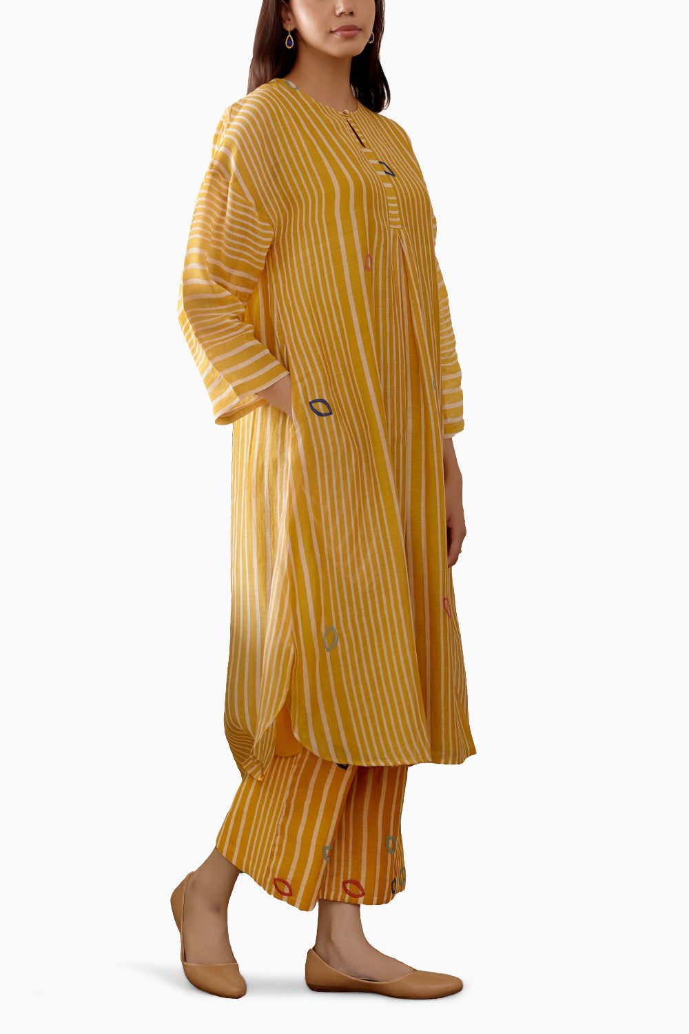 Ochre Printed Kurta Set