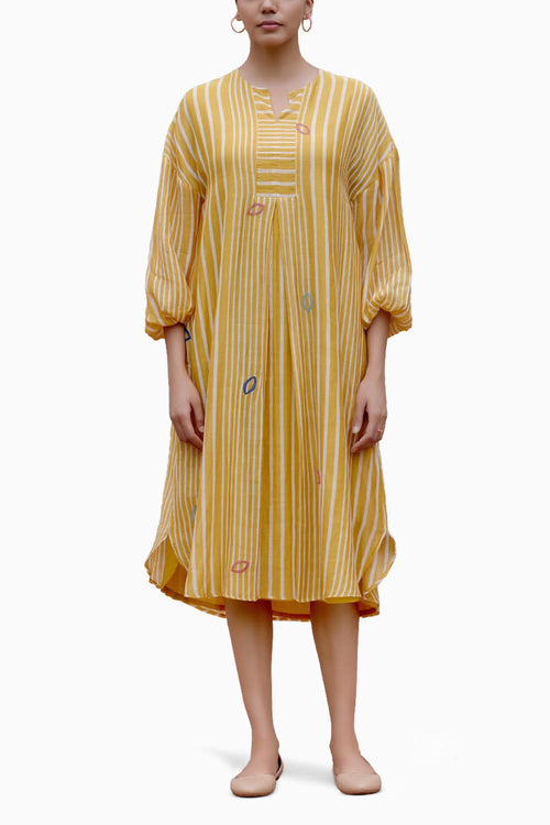 Ochre Printed Dress