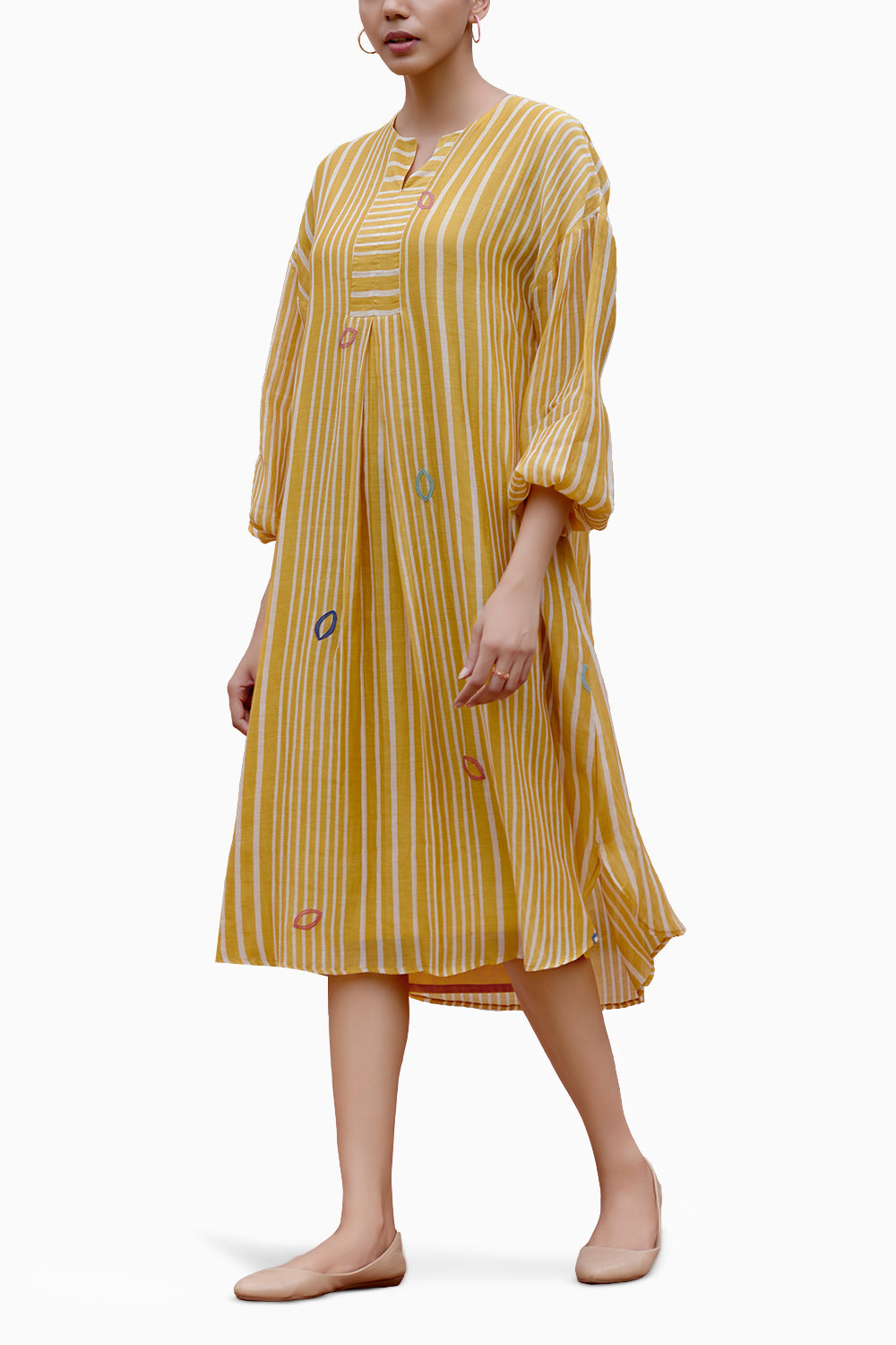 Ochre Printed Dress