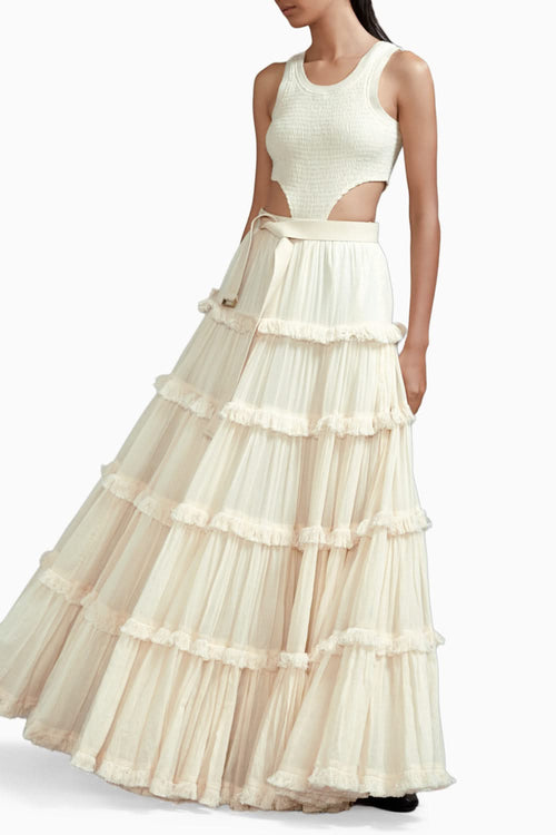 Off-White Bodysuit-Lehenga Set