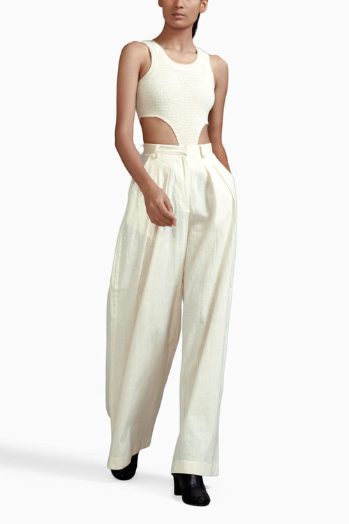 Off White Bodysuit Set